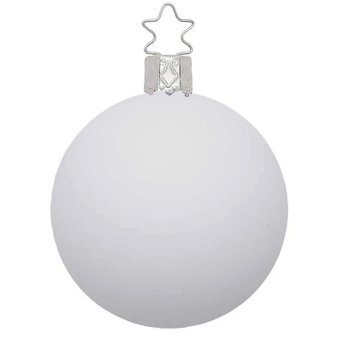 inge-glas-kugel-christbaumkugel-porzellanwei-matt-15-cm image 1