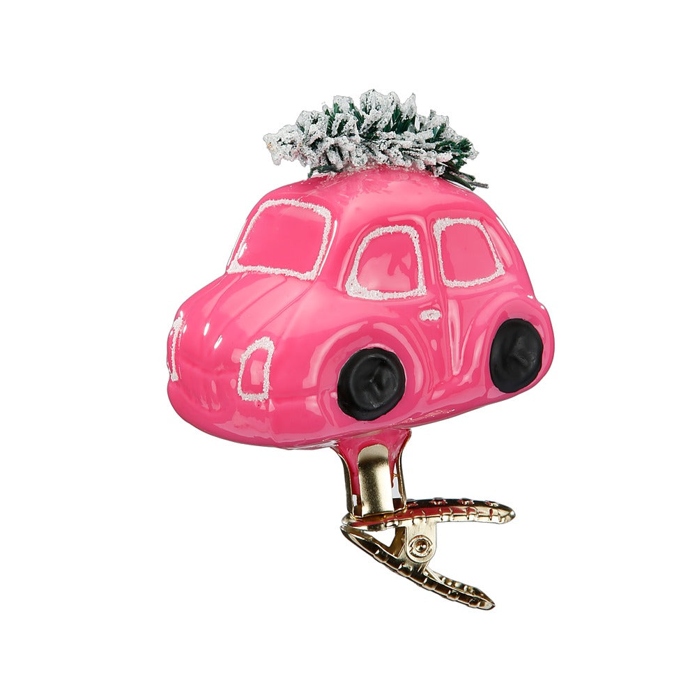 inge-glas-weihnachtsauto-pink-7-5-cm-glas-figur-auto image 1