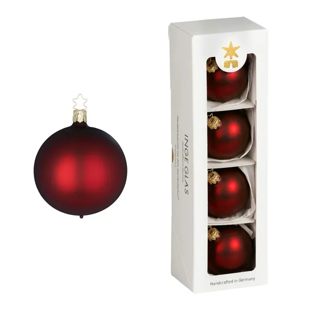 inge-glas-manufaktur-kugeln-imperialrot-matt-christbaumkugeln-6-cm image 1