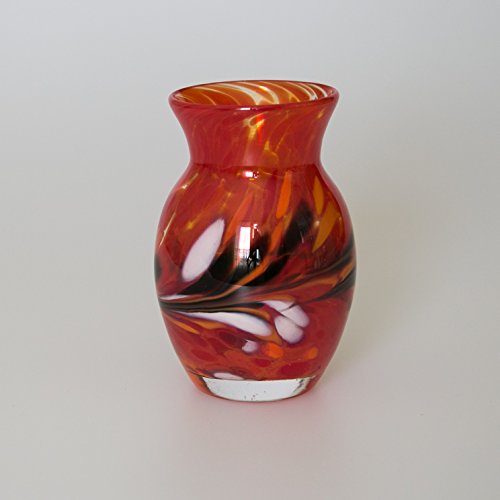 lauschaer-glas-vase-granulat-tomatenrot-h-13cm-mundgeblasen image 4