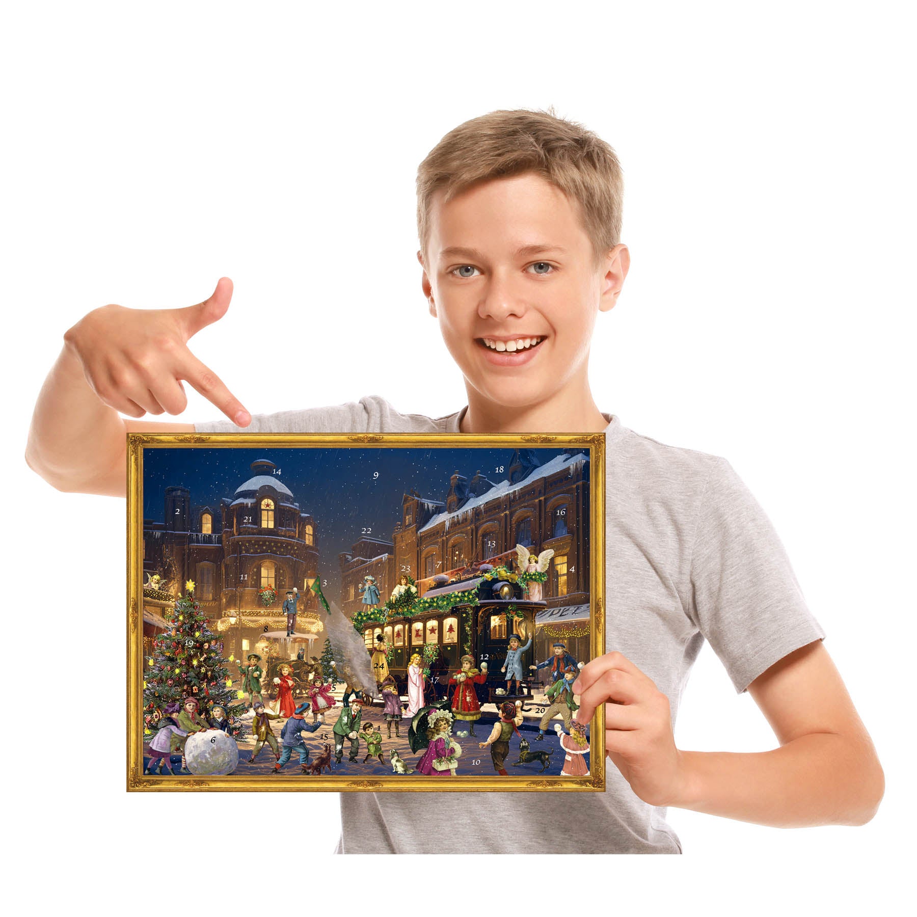 sellmer-verlag-adventskalender-weihnachtlicher-bahnhof-viktorianisch-gro-format image 3