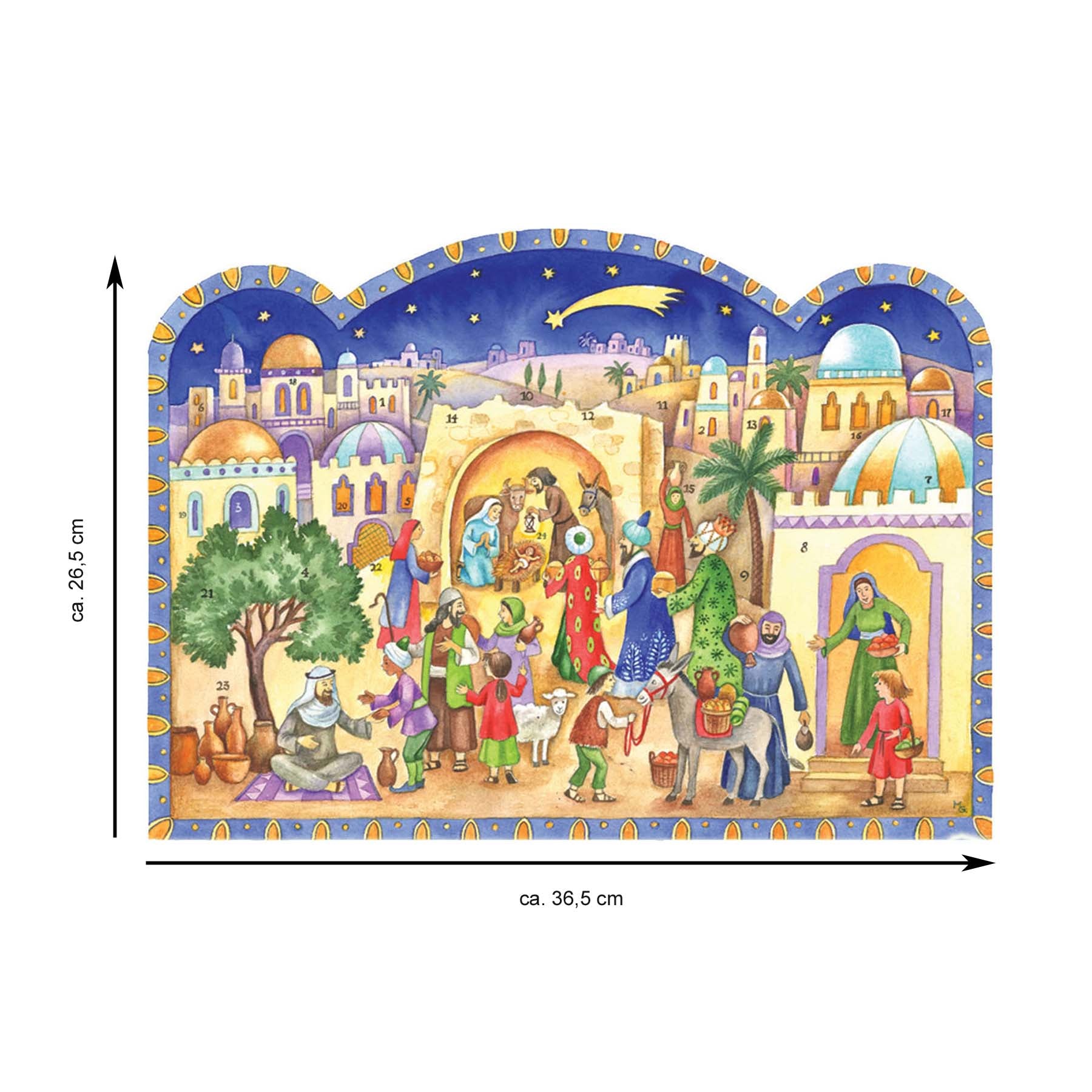 sellmer-verlag-adventskalender-kommt-und-seht-das-kind-christlich-gro-format image 3