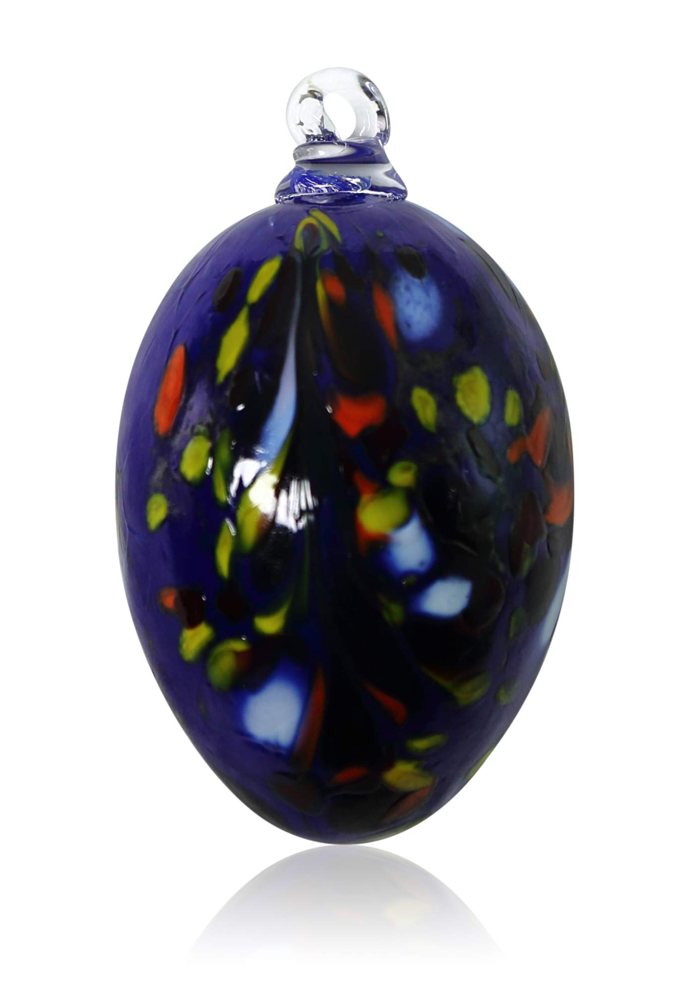 lauschaer-glas-ostereier-mit-granulat-hyazinthblau-d-5-cm-l-8-cm image 2