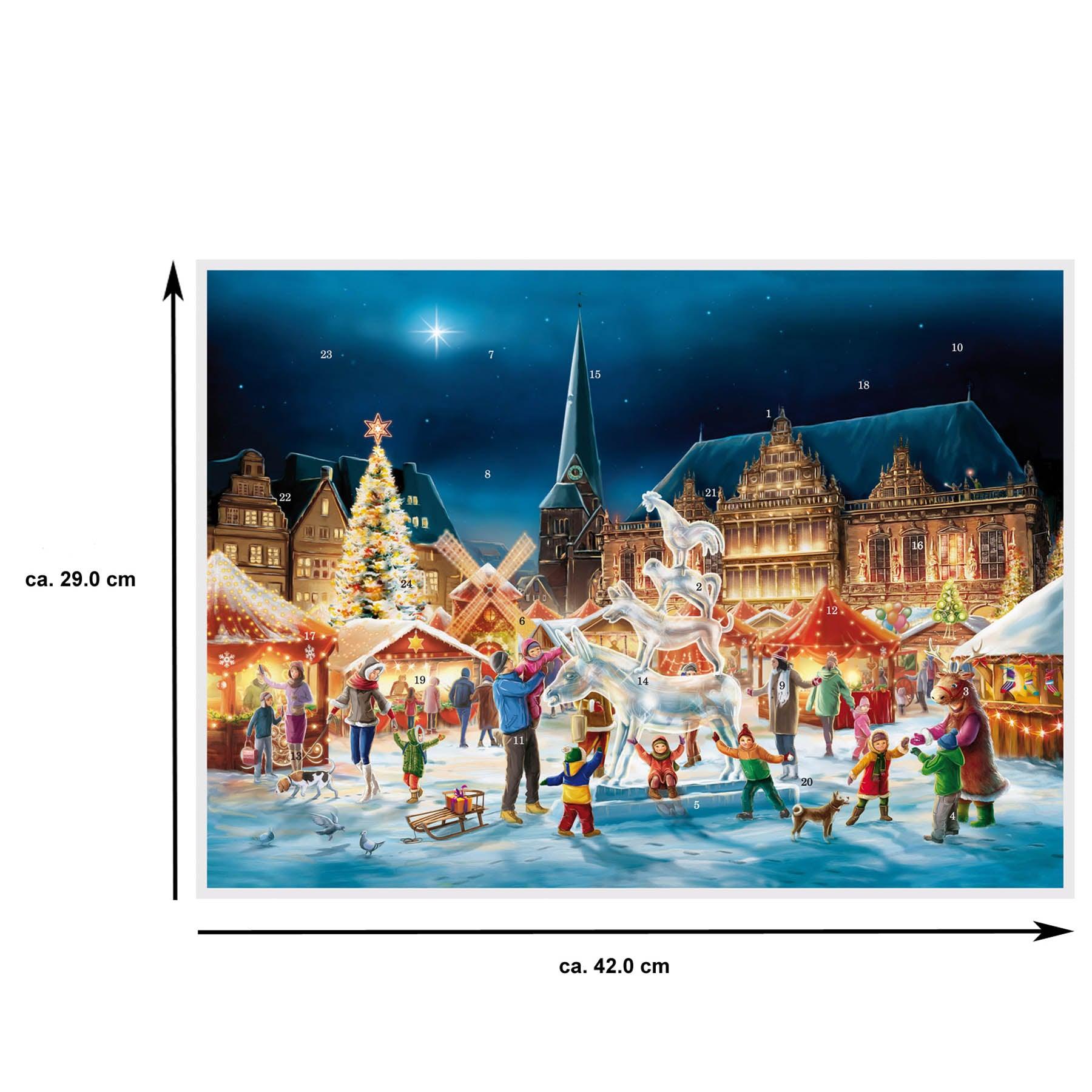 sellmer-verlag-adventskalender-bremen-a3-bremer-rathaus-stadtmusikanten-querform image 3