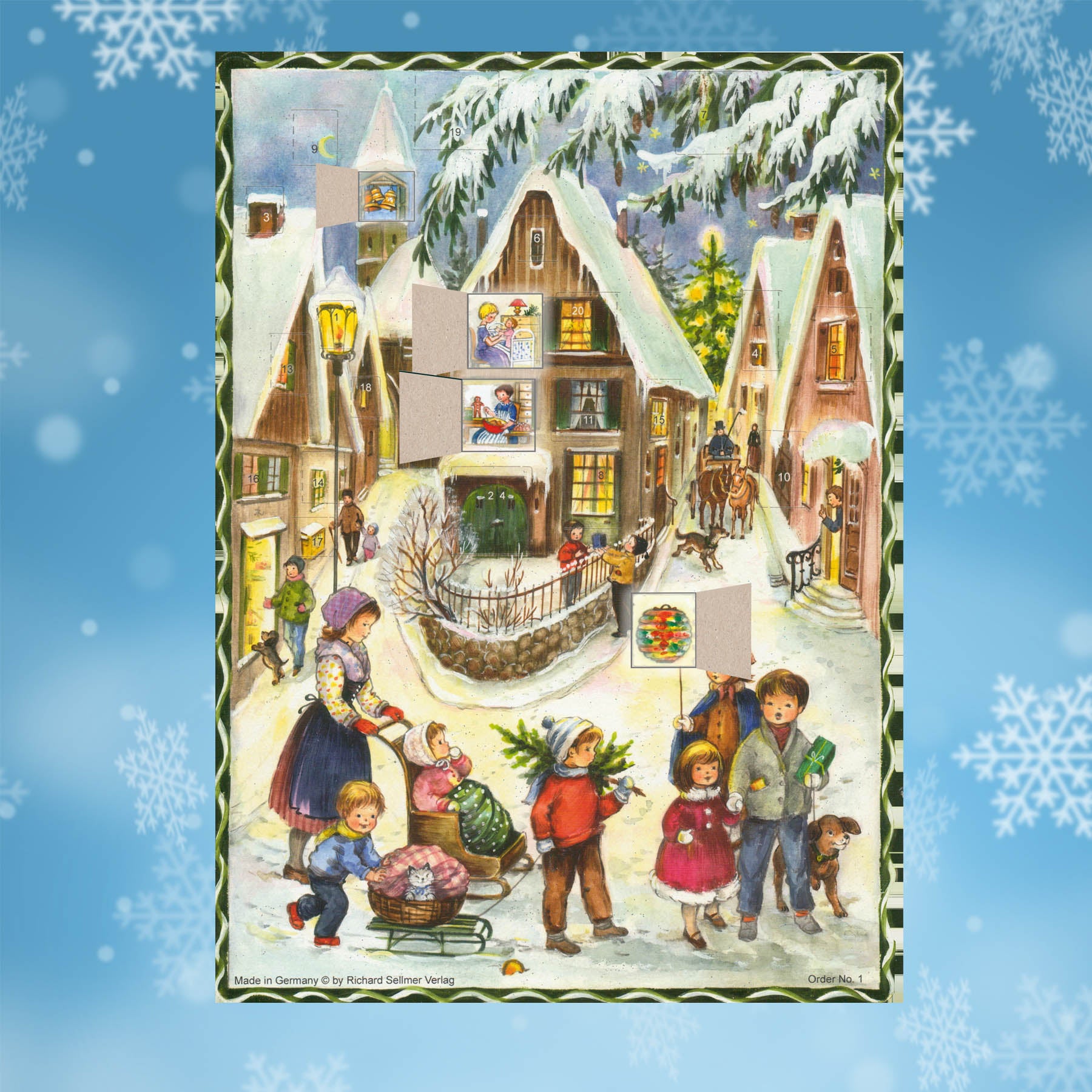 sellmer-verlag-adventskalender-a4-weihnachten-im-dorf-papier-adventskalender-hoc image 2