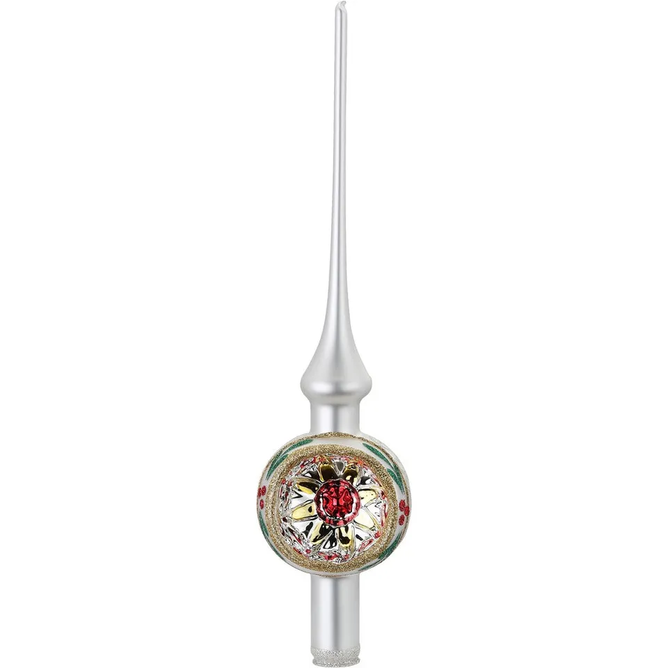 inge-glas-mistelzweig-baumspitze-7-x-30-cm-wei-matt-glas image 1