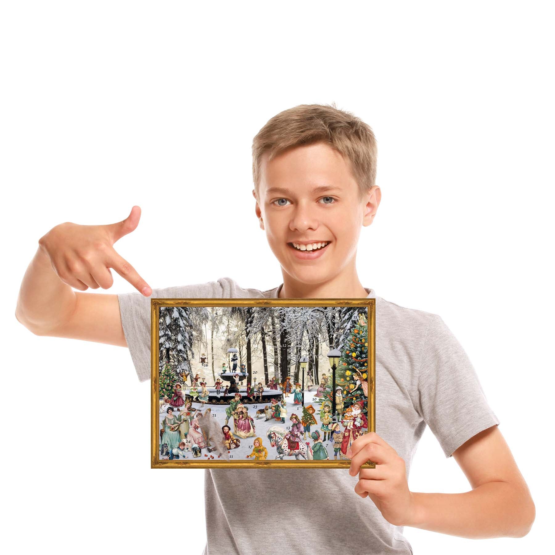 sellmer-verlag-viktorianischer-adventskalender-verschneiter-brunnen-gro-format-q image 4