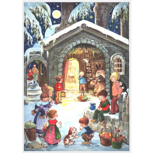 sellmer-verlag-adventskalender-a4-am-stall-christlich image 1
