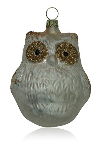 lauschaer-glas-gro-e-eule-eislack-champagner-christbaumschmuck-mundgeblasen image 6