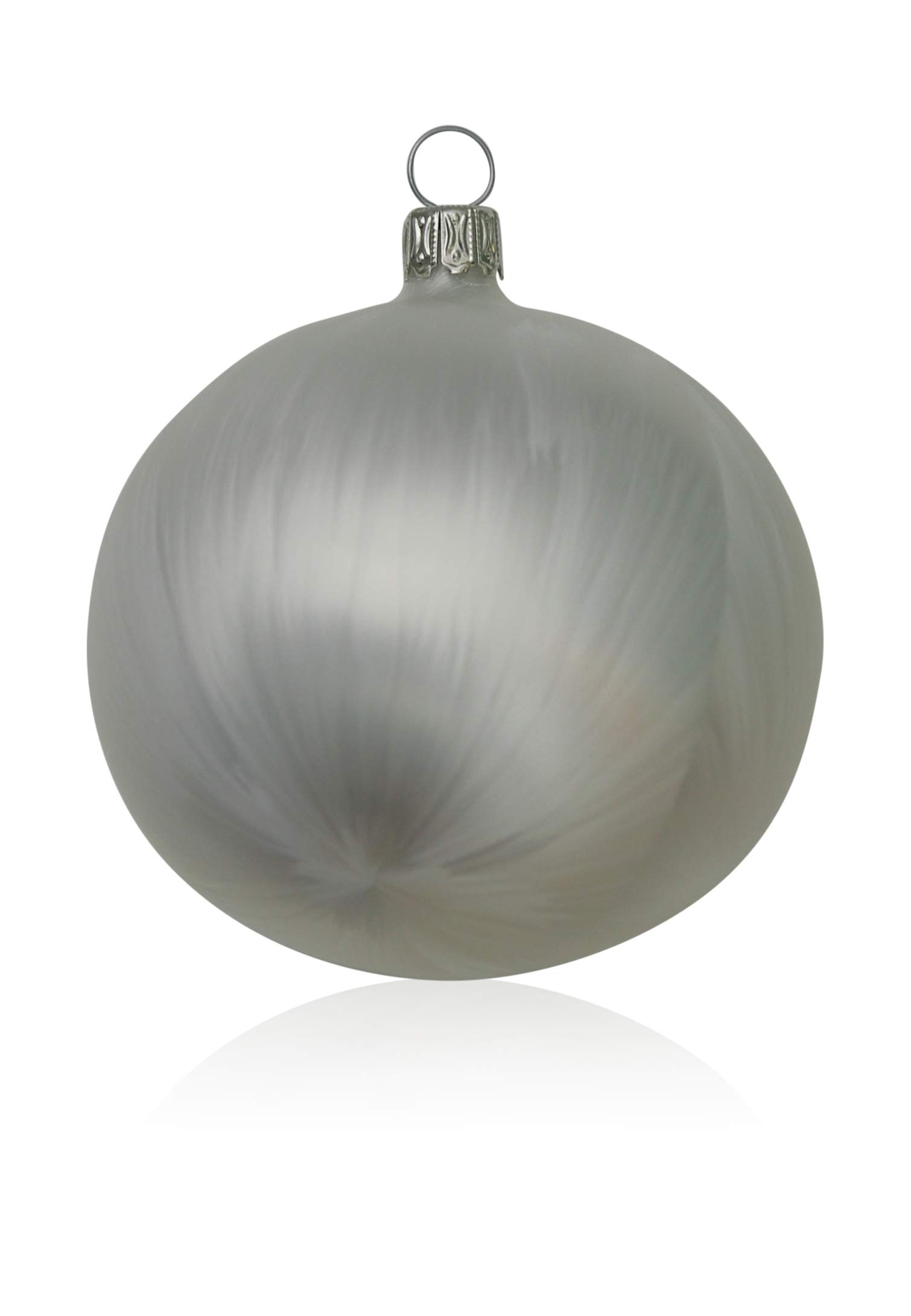 lauschaer-glas-christbaumkugeln-eislack-wei-5-st-ck-5cm-mundgeblasen image 1