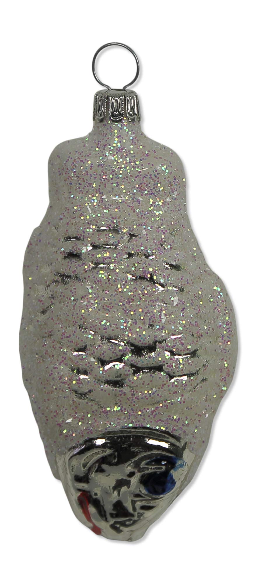 lauschaer-glas-christbaumschmuck-fisch-silber-mundgeblasen-handdekoriert image 1