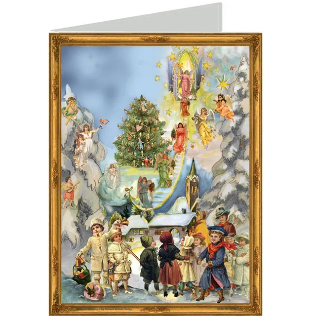 sellmer-verlag-weihnachtskarte-auf-der-himmelsleiter-b6-mit-umschlag image 1