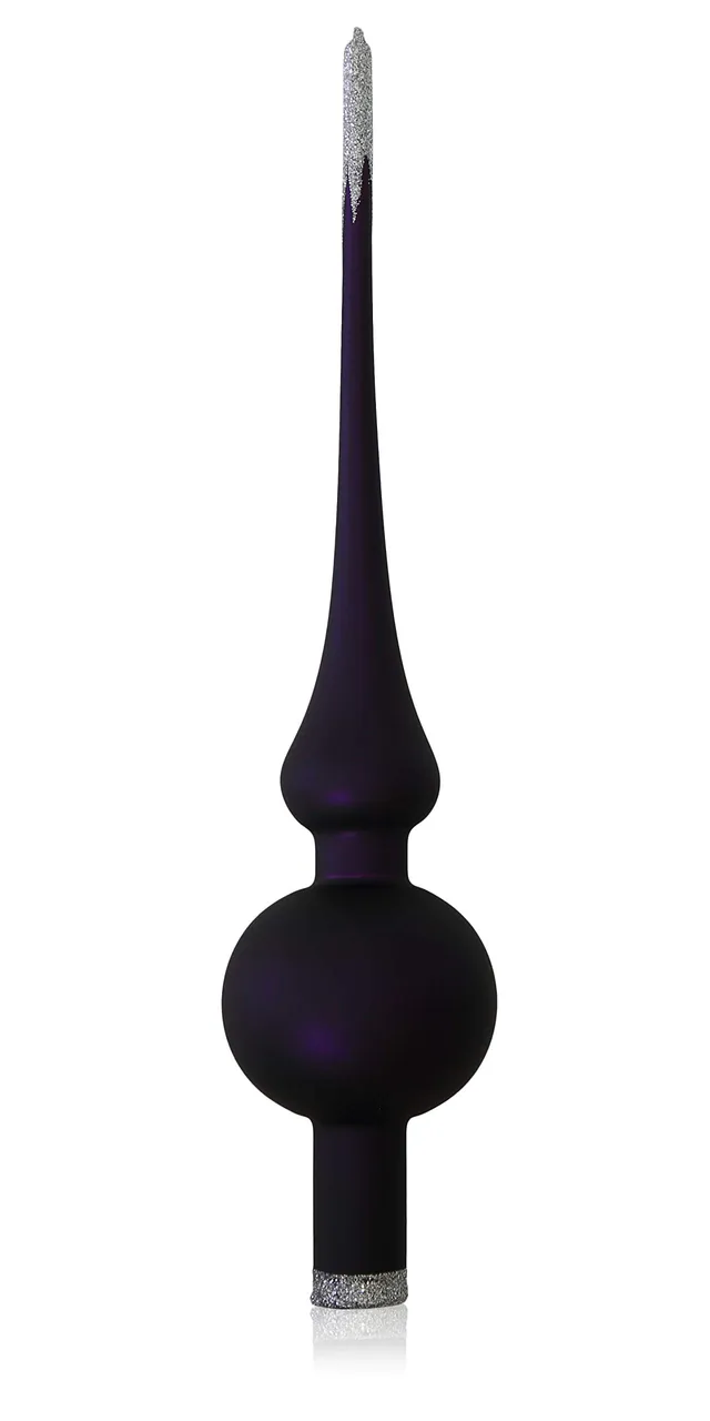 lauschaer-glas-christbaumschmuck-spitze-lila-matt-d-6cm image 1