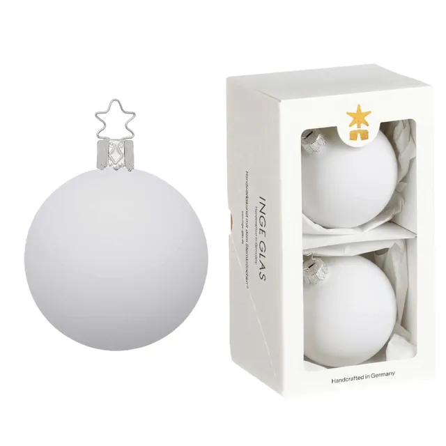 inge-glas-christbaumkugel-porzellanwei-matt-10-cm-glas image 1