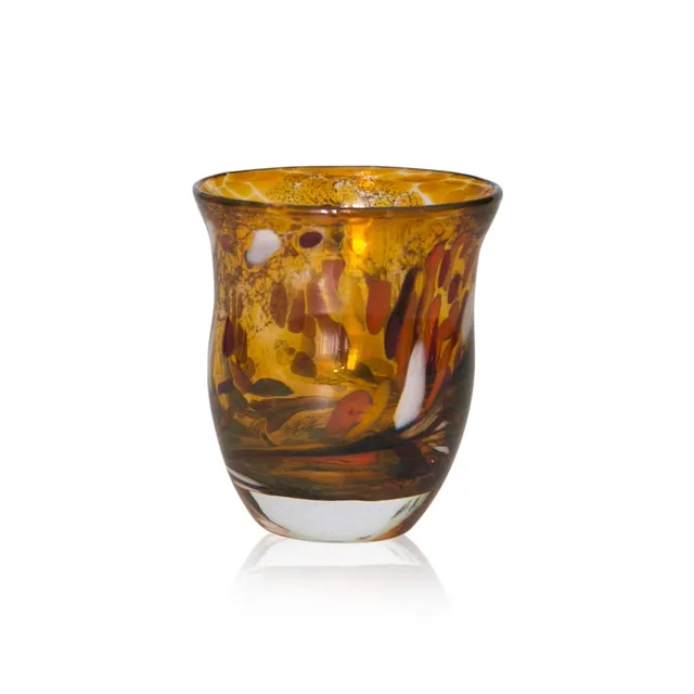 lauschaer-glas-windlicht-aus-glas-mit-granulat-gold-h-13cm image 1