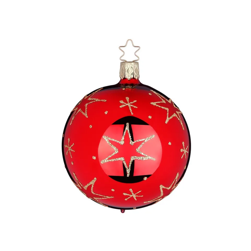 inge-glas-christbaumkugel-funkelnde-sterne-6-cm image 1
