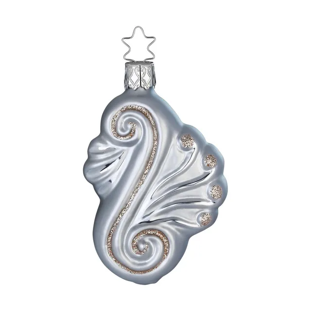 inge-glas-festliche-nostalgie-glas-christbaumkugel-perlgrau-8-5-cm image 1