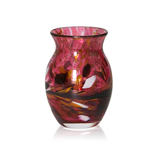 lauschaer-glas-vase-granulat-rubinrot-h-13-cm-mundgeblasen image 3