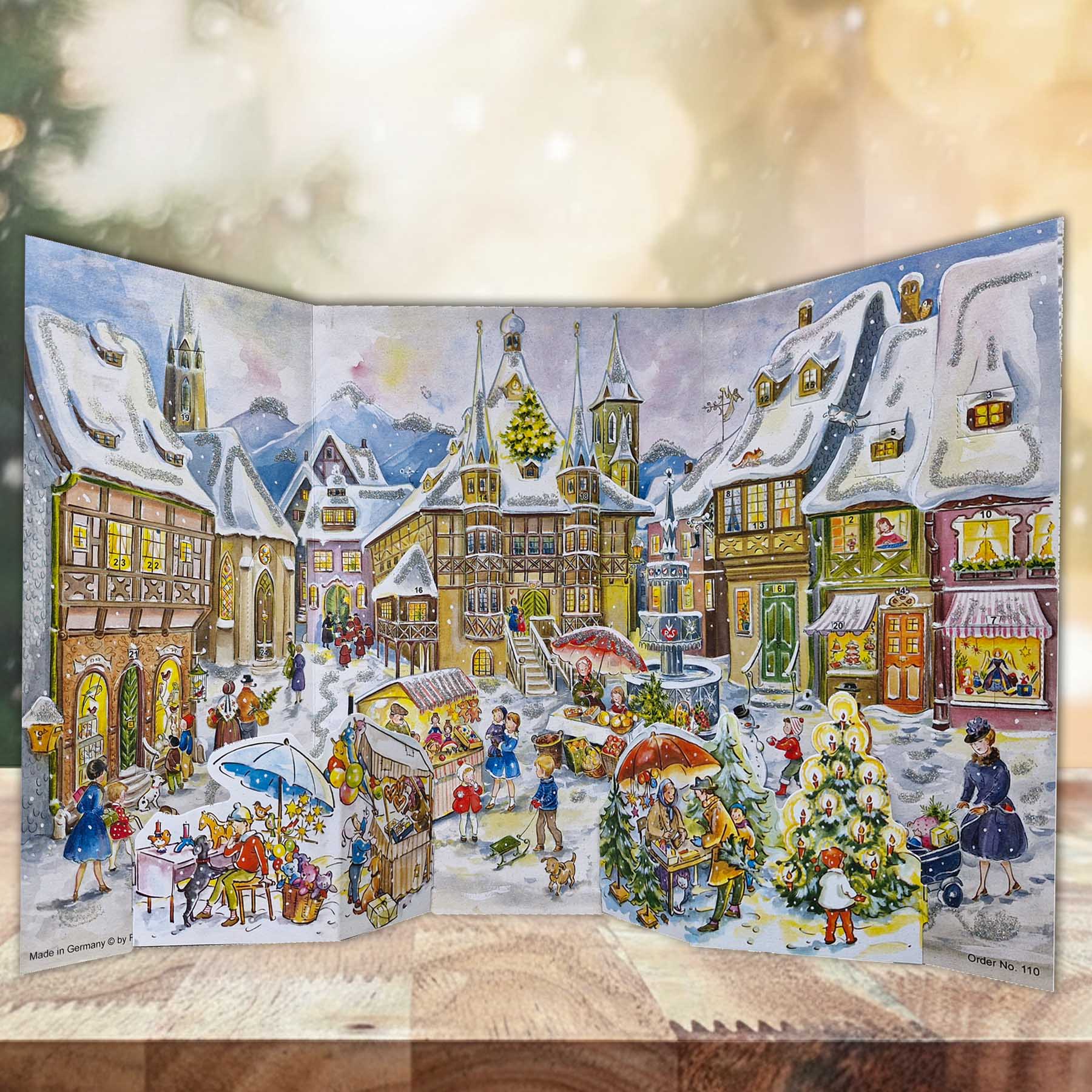 sellmer-verlag-aufstell-adventskalender-altstadtszene-nachdruck-1952 image 2