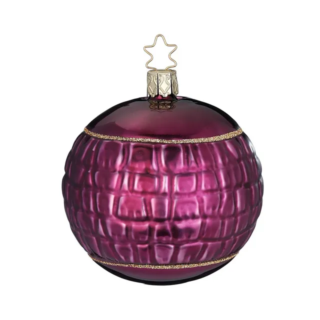 inge-glas-violettes-leder-christbaumkugel-8-5-cm image 1