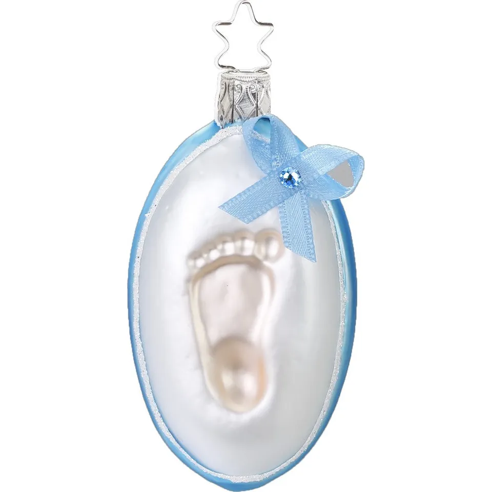 inge-glas-fu-abdruck-blau-glasfigur-8-cm image 1