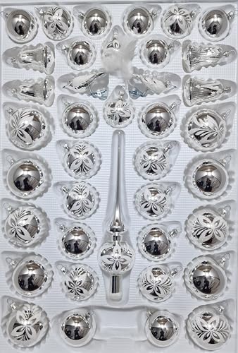 lauschaer-glas-christbaumschmuck-sortiment-mit-formglocken-silber-mit-wei-en-blu image 7