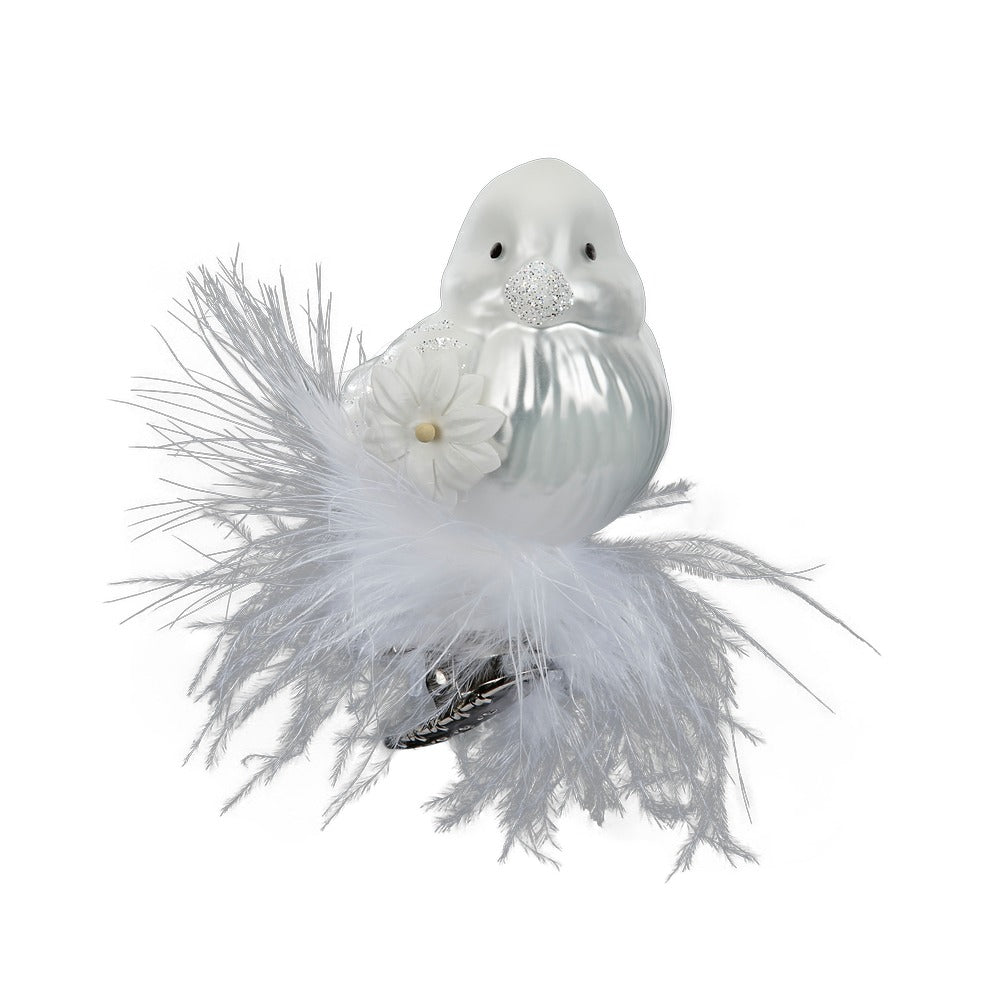inge-glas-sanftes-schneegefieder-7-cm-wei-er-glasvogel-baumschmuck image 1