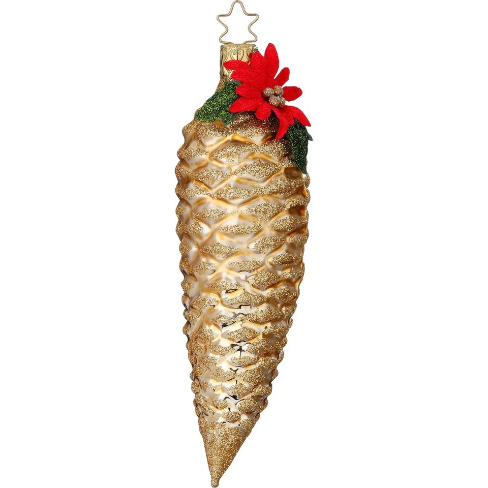 inge-glas-weihnachtszapfen-glasornament-13-5-cm-gold image 1