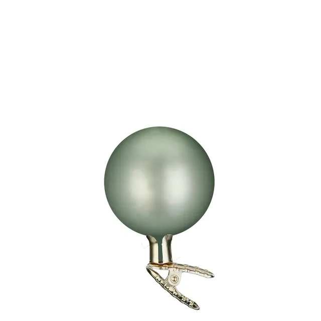 inge-glas-kugeln-auf-clip-glaskugeln-salbei-matt-8-cm image 1
