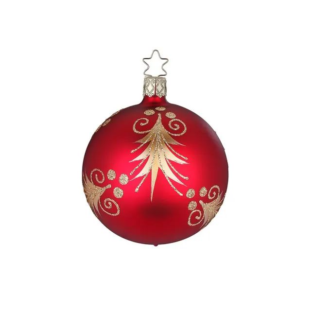 inge-glas-festliche-tanne-glaskugel-6-cm-rot-classic image 1