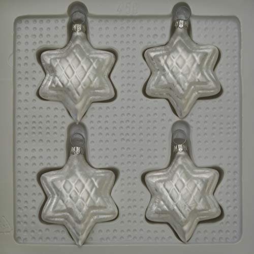 lauschaer-glas-christbaumschmuck-sterne-eislack-wei-4-st-ck-mundgeblasen image 8