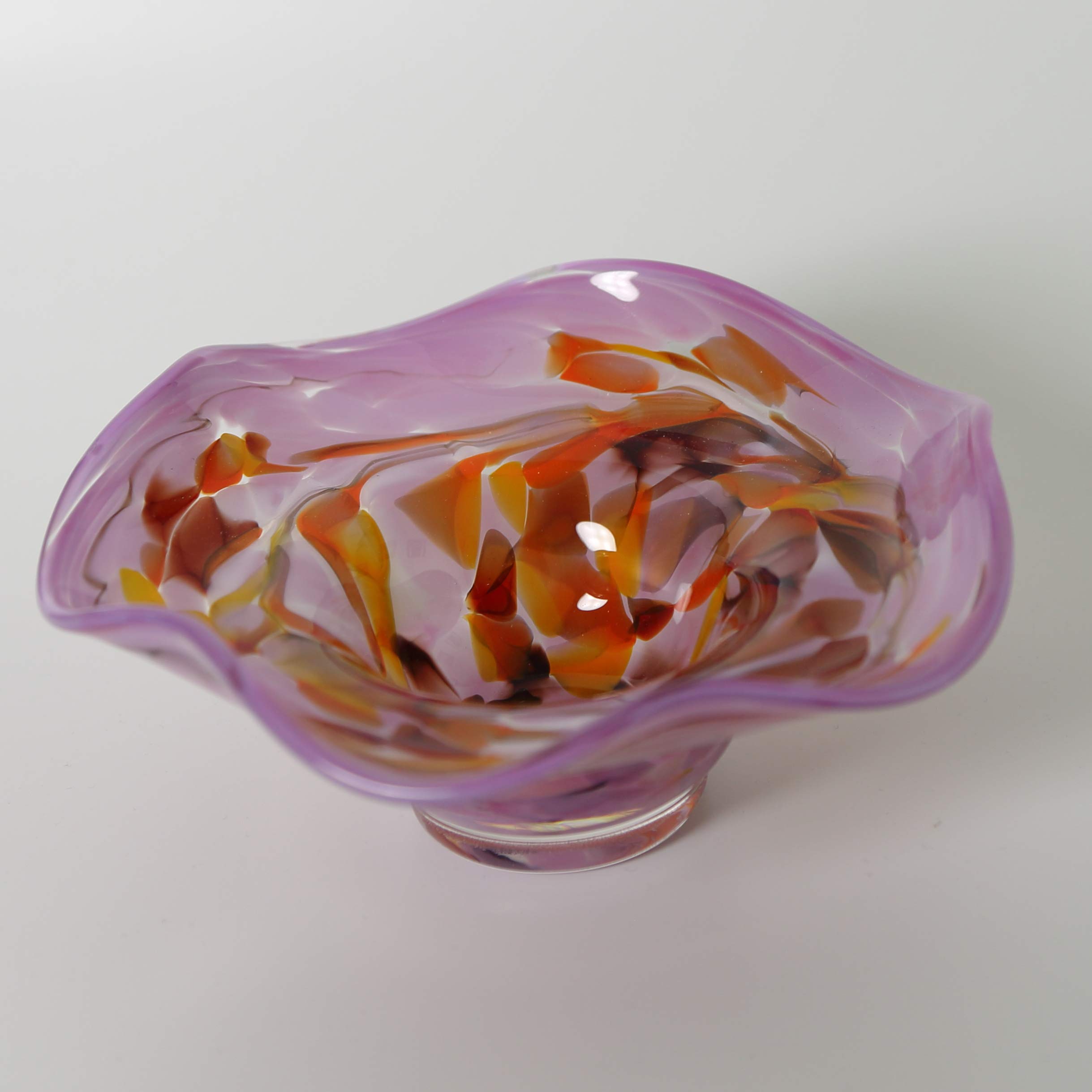lauschaer-glas-kerzenhalter-schale-flieder-13-cm-h-5-cm-mundgeblasen-handgeformt image 2