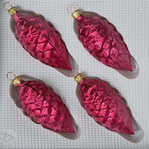 lauschaer-glas-christbaumschmuck-tannenzapfen-eislack-beere-4-st-ck image 6