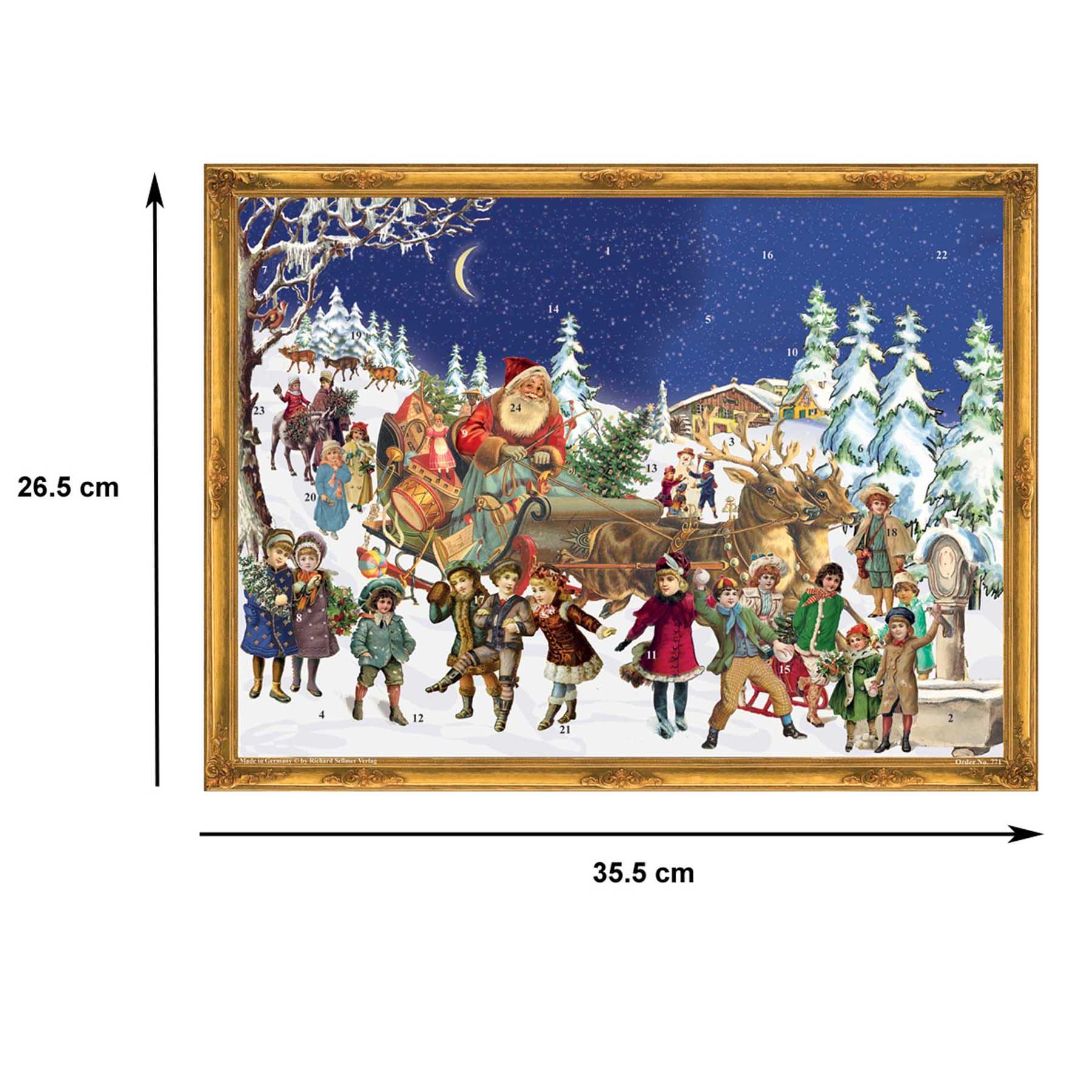 sellmer-verlag-adventskalender-weihnachtsmann-im-rentierschlitten-gro-format image 4
