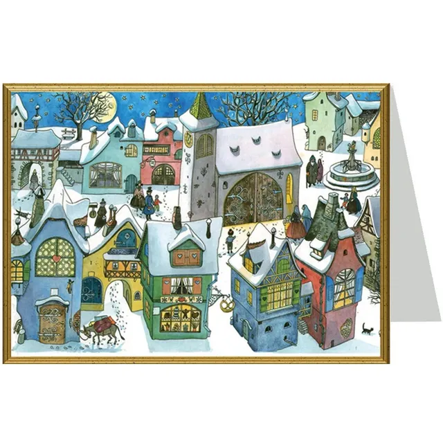sellmer-verlag-weihnachtskarte-im-bunten-dorf-b6-mit-umschlag image 1
