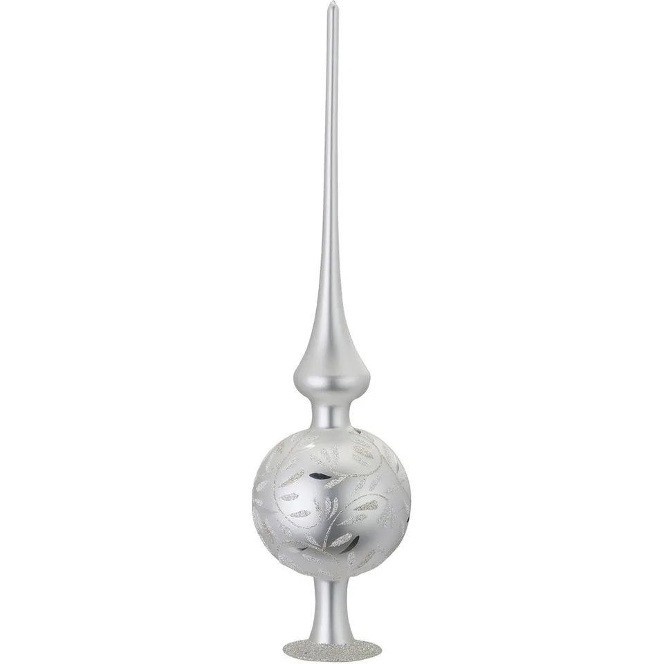 inge-glas-freudentanz-christbaumspitze-33-cm-wei-matt image 1
