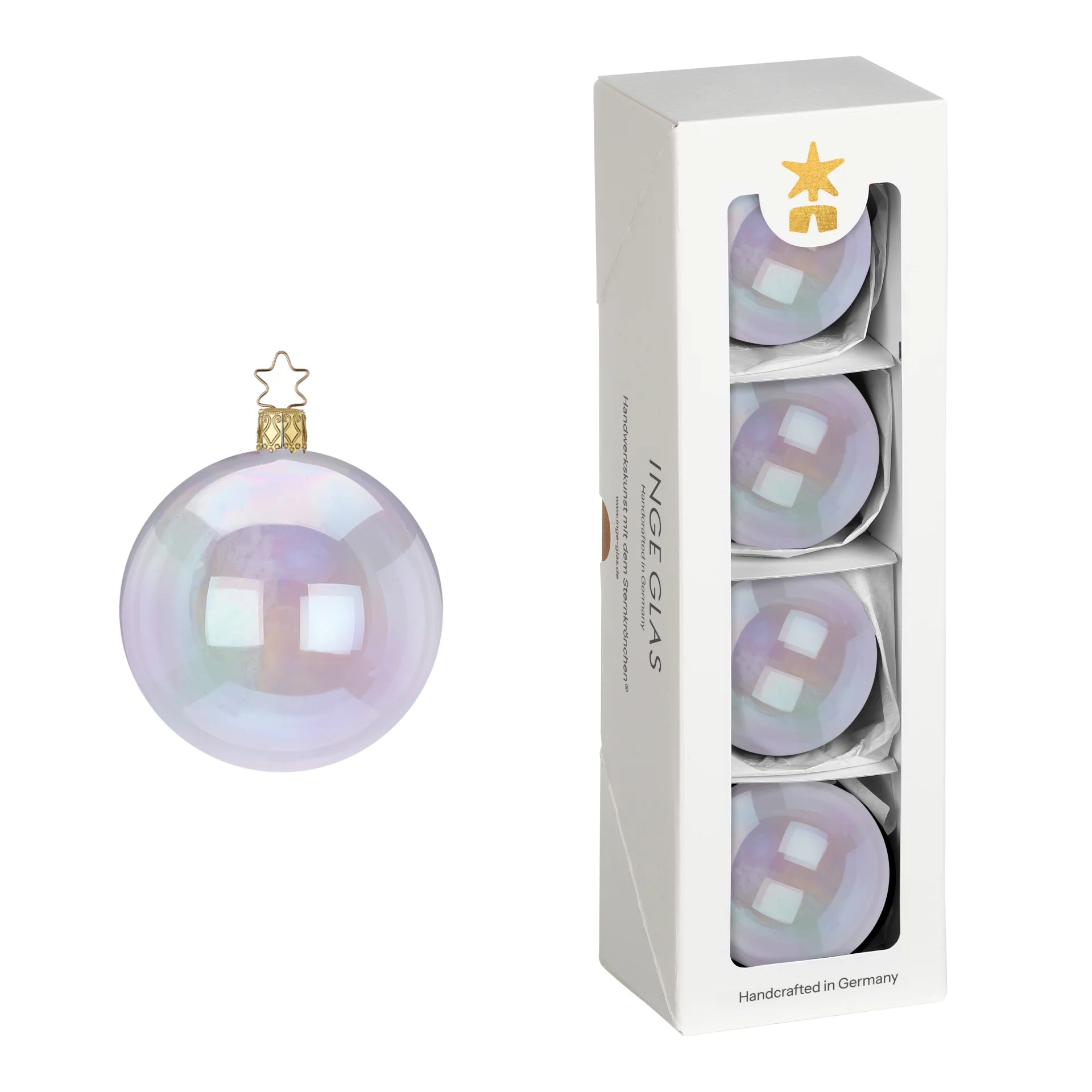 inge-glas-kugeln-irisierend-6-cm-glas-baumkugeln-glasklar image 1