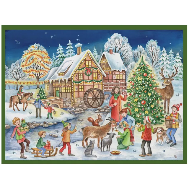 sellmer-verlag-adventskalender-weihnachtliches-m-hlhaus-gro-format-querformat-f- image 1
