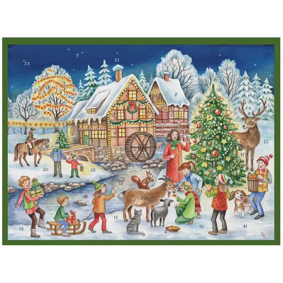 sellmer-verlag-adventskalender-weihnachtliches-m-hlhaus-gro-format-querformat-f- image 1