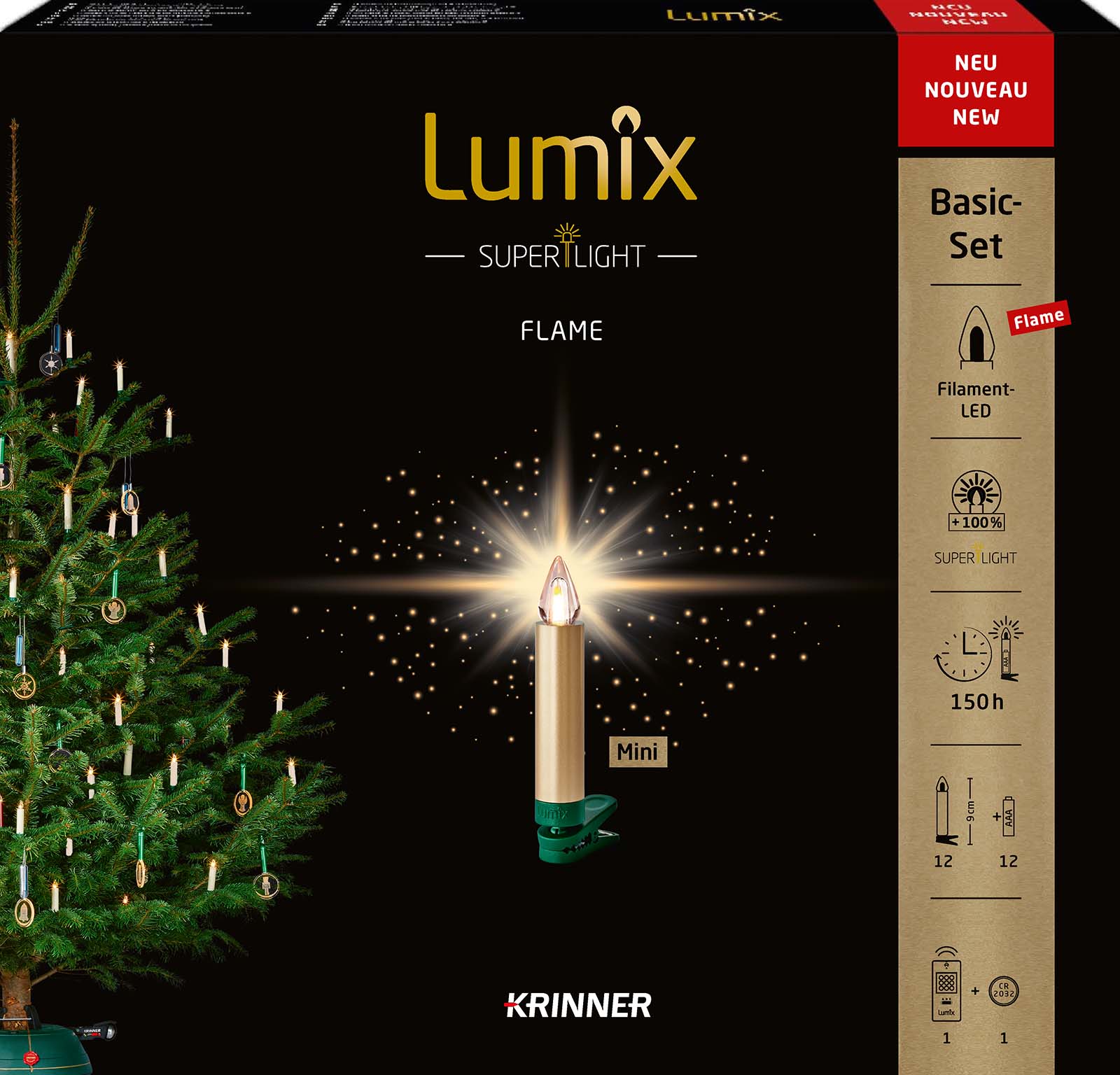 krinner-lumix-superlight-flame-mini-metallic-gold-basis-set image 1