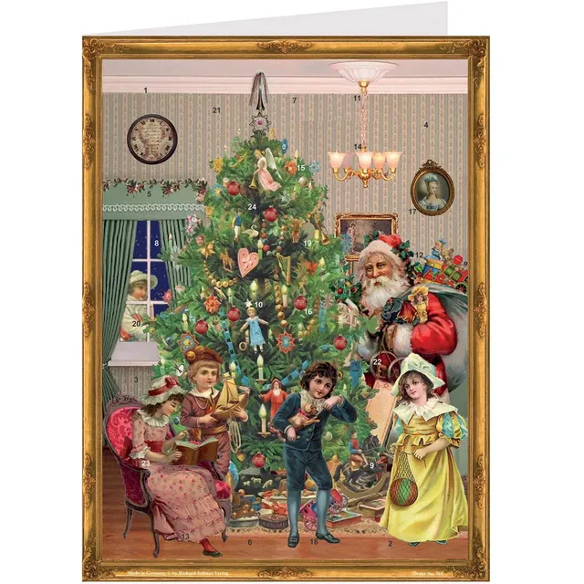 sellmer-verlag-postkarten-adventskalender-unterm-weihnachtsbaum-a6-viktorianisch image 1