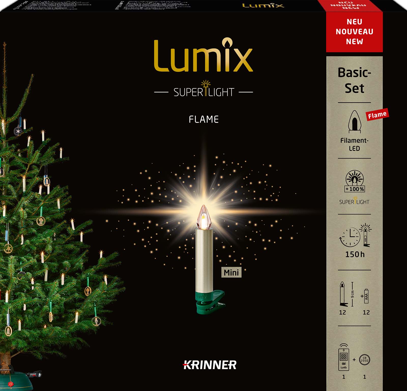 krinner-lumix-superlight-flame-mini-basis-set-metallic-cashmere-led-baumkerzen-9 image 1