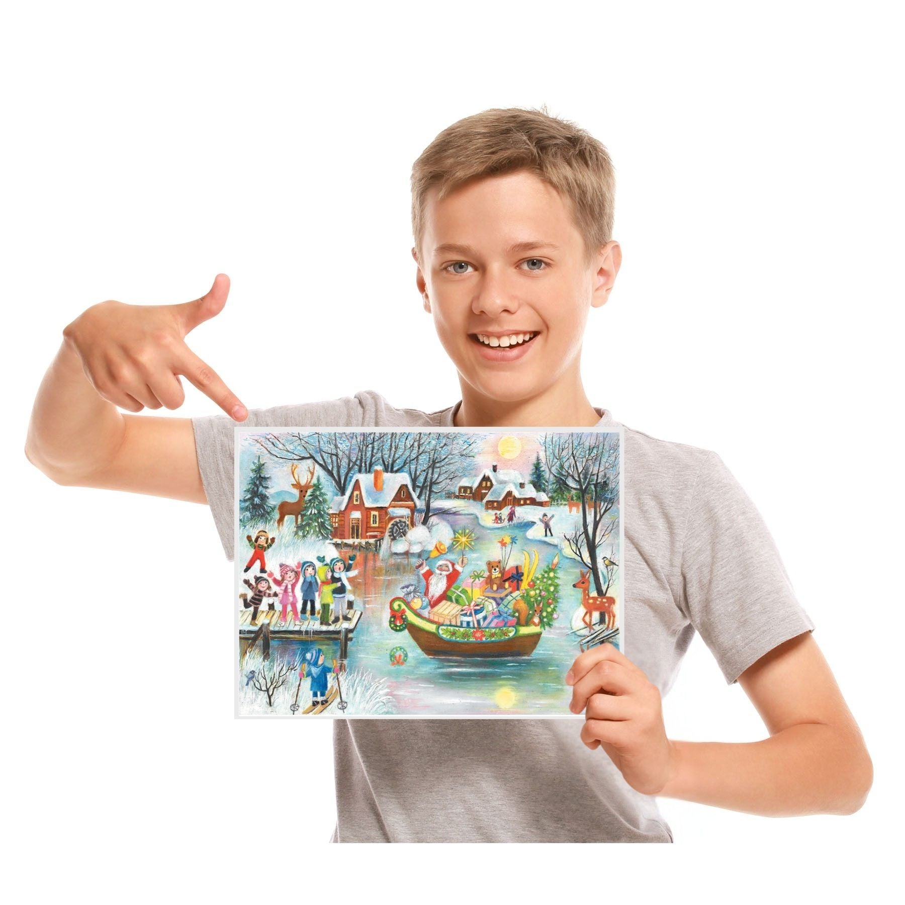 sellmer-verlag-adventskalender-weihnachtsmann-im-boot-gro-format image 4