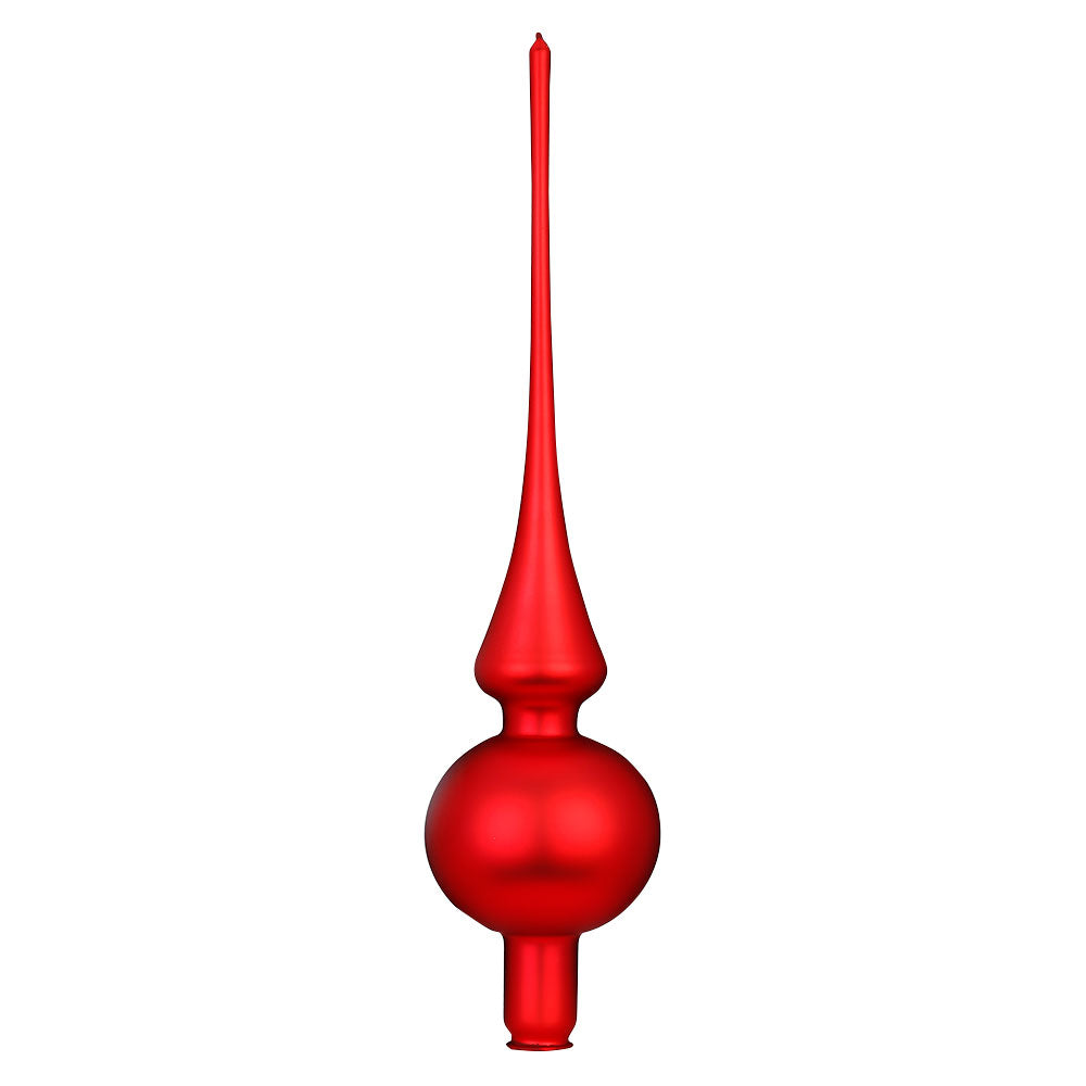 inge-glas-spitze-rot-matt-christbaumspitze-7-x-30-cm image 1