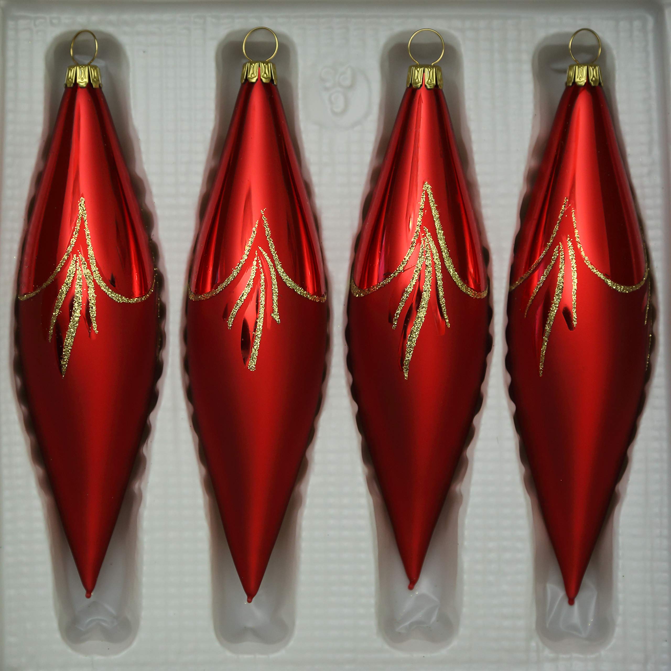 lauschaer-glas-christbaumschmuck-oliven-rot-glanz-matt-4-st-ck image 2