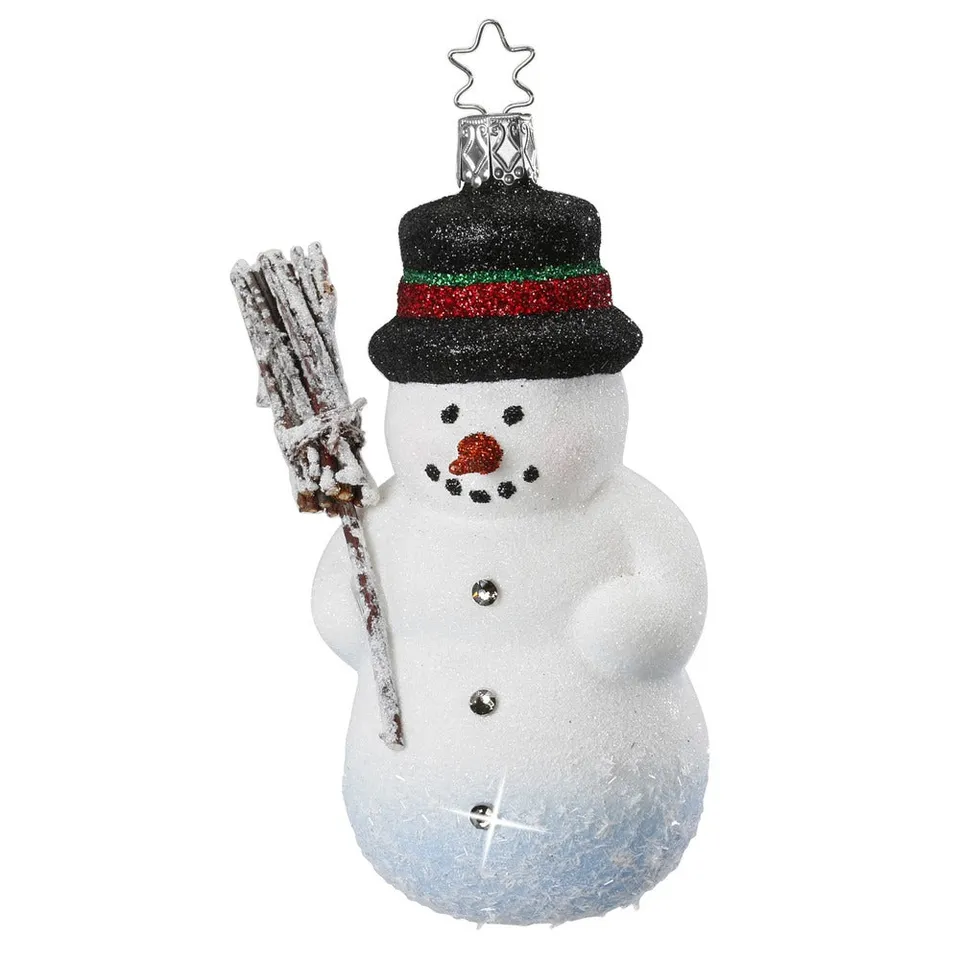 inge-glas-glitzernder-schneemann-glasfigur-12-5-cm image 1
