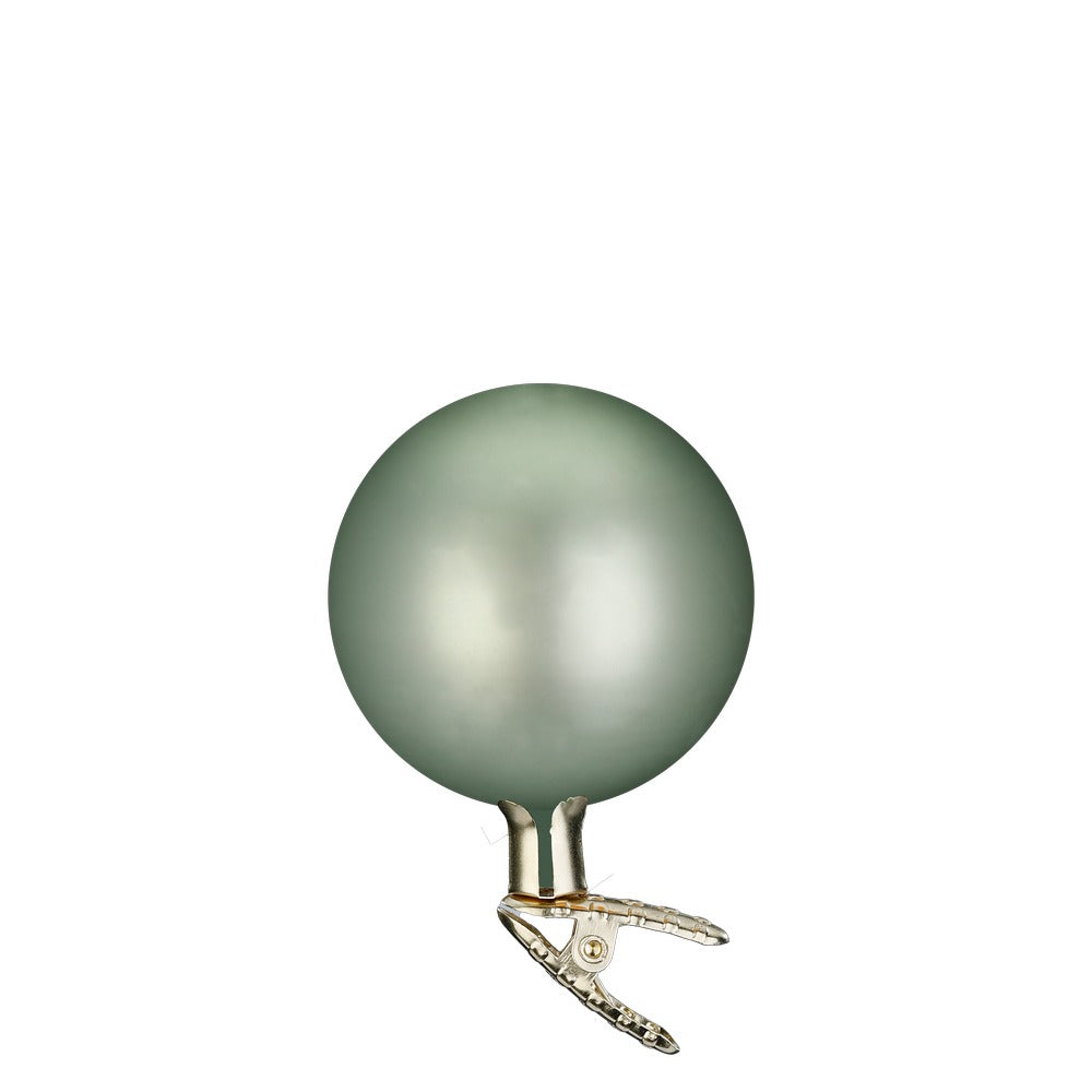 inge-glas-kugeln-auf-clip-salbei-matt-10-cm image 1