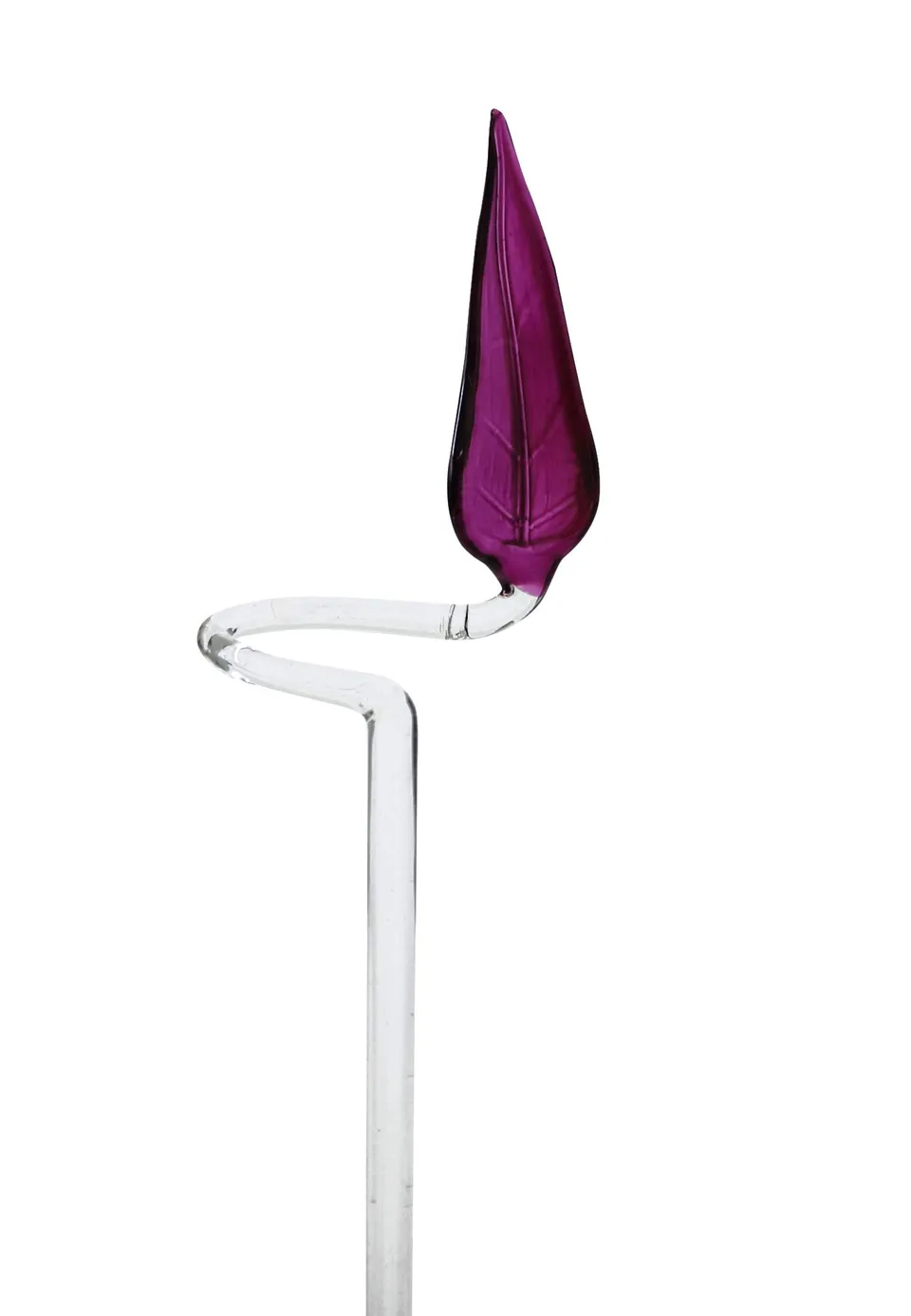 lauschaer-glas-orchideenstab-blumenstab-blatt-lila-3-x-31-cm image 1