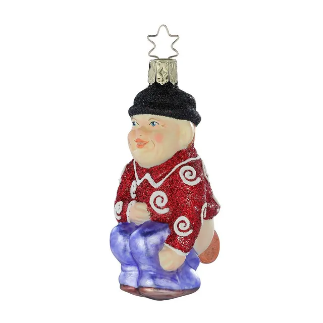 inge-glas-geldschei-erle-christbaumfigur-rot-10-cm image 1