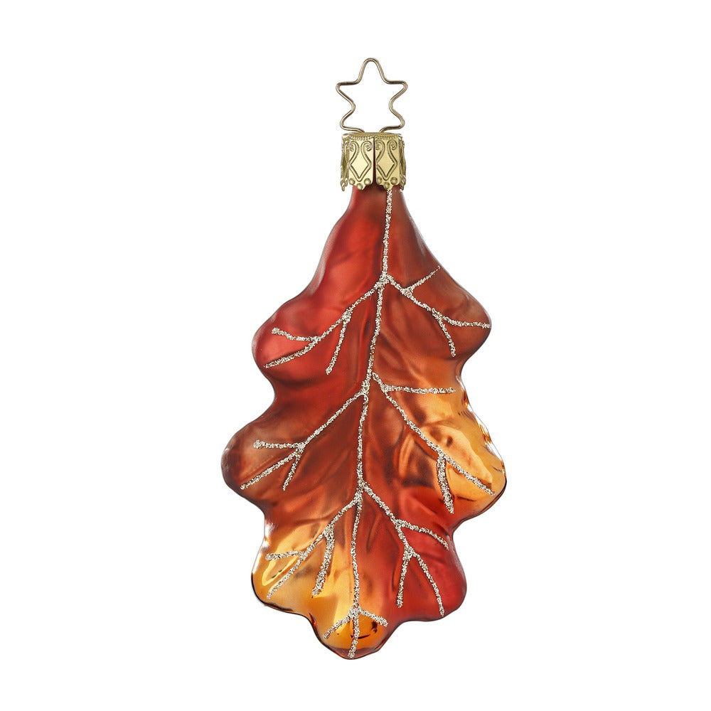 inge-glas-eichenblatt-glas-weihnachtsanh-nger-9-5-cm image 1